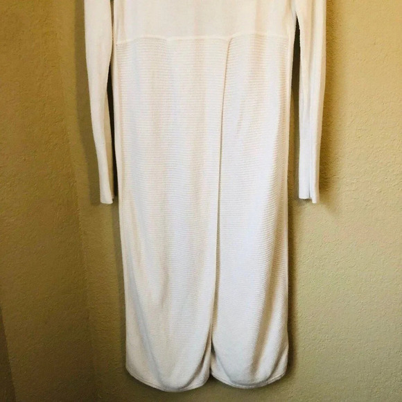 White House Black Market XS Open Cardigan Long Split Back Classy Preppy - Picture 6 of 10